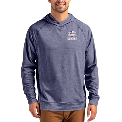 Толстовка Green Bay Packers Cutter & Buck Heather Navy Adapt Americana Knit Recycled Raglan