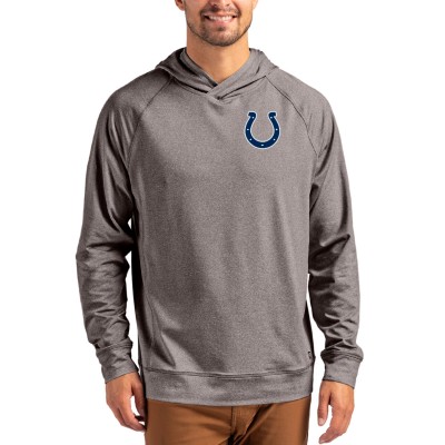 Indianapolis Colts Cutter & Buck Heather Gray Adapt Knit Recycled Raglan Pullover Hoodie