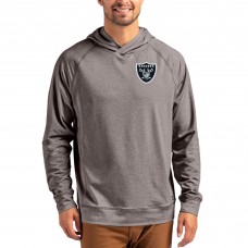 Las Vegas Raiders Cutter & Buck Heather Gray Adapt Knit Recycled Raglan Pullover Hoodie