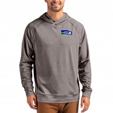 Seattle Seahawks Cutter & Buck Heather Gray Adapt Historic Knit Recycled Raglan Pullover Hoodie