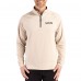 New Orleans Saints Cutter & Buck Tan Adapt Eco Knit Stretch Recycled Quarter-Zip Pullover