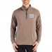 New York Giants Cutter & Buck Brown Adapt Eco Knit Stretch Recycled Quarter-Zip Pullover