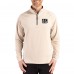 Cincinnati Bengals Cutter & Buck Tan Adapt Eco Knit Stretch Recycled Quarter-Zip Pullover