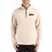 Seattle Seahawks Cutter & Buck Tan Adapt Eco Knit Stretch Recycled Quarter-Zip Pullover