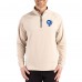 Los Angeles Rams Cutter & Buck Throwback Logo Adapt Eco Knit Stretch Recycled Quarter-Zip Pullover - Tan Los Angeles Rams Cutter & Buck Throwback Logo Adapt Eco Knit Stretch Recycled Quarter-Zip Pullover - Tan