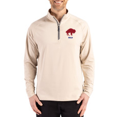 Пуловер Buffalo Bills Cutter & Buck Tan Throwback Logo Adapt Eco Knit Stretch Recycled