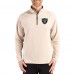Las Vegas Raiders Cutter & Buck Tan Adapt Eco Knit Stretch Recycled Quarter-Zip Pullover