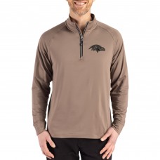 Baltimore Ravens Cutter & Buck Brown Adapt Eco Knit Stretch Recycled Quarter-Zip Pullover
