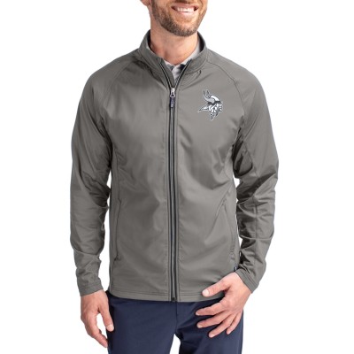 Minnesota Vikings Cutter & Buck Gray Adapt Eco Hybrid Recycled Full-Zip Jacket