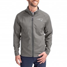 New England Patriots Cutter & Buck Gray Adapt Eco Hybrid Recycled Full-Zip Jacket