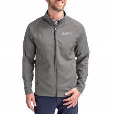 Кофта на молнии New Orleans Saints Cutter & Buck Gray Adapt Eco Hybrid Recycled