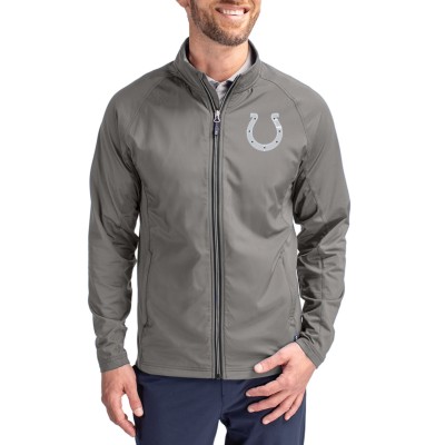 Indianapolis Colts Cutter & Buck Gray Adapt Eco Hybrid Recycled Full-Zip Jacket