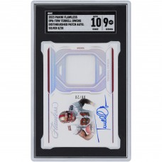 Terrell Owens San Francisco 49ers Autographed 2023 Panini Flawless Silver Distinguished Patch Relic Autograph #DPA-TOW #8/20 SGC Authenticated 9/10 Card