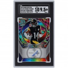 George Pickens Pittsburgh Steelers Autographed 2024 Panini Spectra Celestial Prizm Spectral Signatures #SS-GPS #96/99 SGC Authenticated 9.5/10 Card