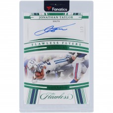Jonathan Taylor Indianapolis Colts Autographed 2022 Panini Flawless Emerald Flawless Flyers Autograph #FF-JT #1/3 Card
