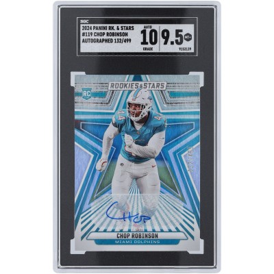 Chop Robinson Miami Dolphins Autographed 2024 Panini Rookies & Stars Autograph #119 #132/499 SGC Authenticated 9.5/10 Rookie Card