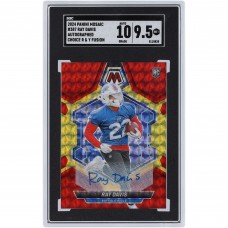 Ray Davis Buffalo Bills Autographed 2024 Panini Mosaic Choice Red & Yellow Fusion Prizm Autograph #387 SGC Authenticated 9.5/10 Rookie Card