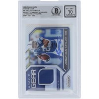 Jonathan Taylor Indianapolis Colts Autographed 2020 Panini Prizm Rookie Gear Relic #4 Beckett Fanatics Witnessed Authenticated 10 Card