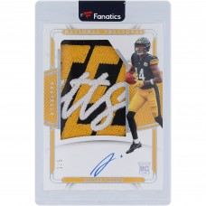 George Pickens Pittsburgh Steelers Autographed 2022 Panini National Treasures Rookie Hats Off Signatures Team Logo Jumbo 3 Color Relic #RHS-GPI #3/5 Rookie Card