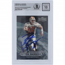 Peyton Manning Indianapolis Colts Autographed 1998 Skybox Metal Universe #189 Beckett Fanatics Witnessed Authenticated 10 Card
