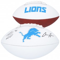 Aidan Hutchinson & Jack Campbell Detroit Lions Autographed Fanatics Authentic Franklin White Panel Football