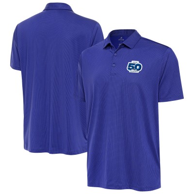 Seattle Seahawks Antigua Royal 50th Season Ellipse Polo