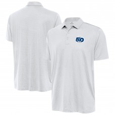 Seattle Seahawks Antigua White 50th Season Ellipse Polo