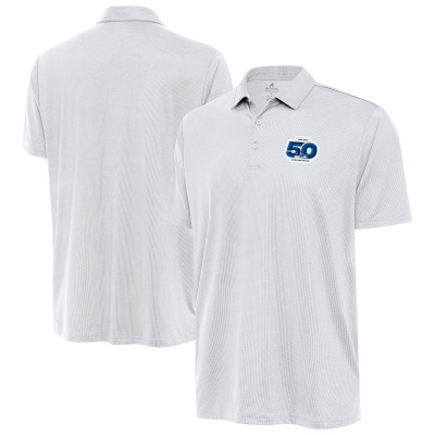 Seattle Seahawks Antigua White 50th Season Ellipse Polo