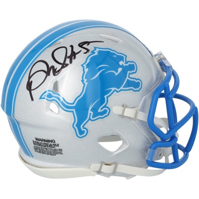David Montgomery Detroit Lions Autographed Fanatics Authentic Riddell Speed Mini Helmet