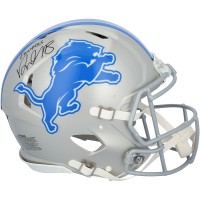 David Montgomery Detroit Lions Autographed Fanatics Authentic Riddell Speed Authentic Helmet with Knuckles Inscription