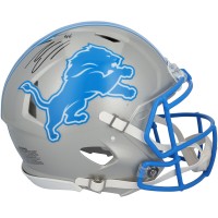Jack Campbell Detroit Lions Autographed Fanatics Authentic Riddell 2024 Speed Authentic Helmet
