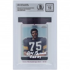 Joe Greene Pittsburgh Steelers Autographed 2005 Topps Chrome Golden Moments White Ink #164 Beckett Fanatics Witnessed Authenticated 10 Card with HOF 87 Inscription