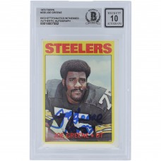 Joe Greene Pittsburgh Steelers Autographed 1972 Topps #230 Beckett Fanatics Witnessed Authenticated 10 Card with HOF 87 Inscription