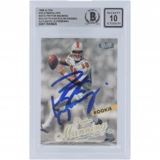 Peyton Manning Indianapolis Colts Autographed 1998 Fleer Ultra Gold Medallion Edition #201G Beckett Fanatics Witnessed Authenticated 10 Rookie Card