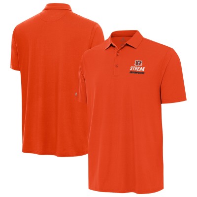 Cincinnati Bengals Antigua Orange Streak Era Polo
