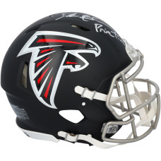 Deion Sanders Atlanta Falcons Autographed Fanatics Authentic Riddell Speed Authentic Helmet with 'Prime Time' Inscription Deion Sanders Atlanta Falcons Autographed Fanatics Authentic Riddell Speed Authentic Helmet with 'Prime Time' Inscription