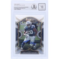 Jonathan Taylor Indianapolis Colts Autographed 2020 Panini Select #53 Beckett Fanatics Witnessed Authenticated 10 Rookie Card