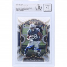 Jonathan Taylor Indianapolis Colts Autographed 2020 Panini Select #53 Beckett Fanatics Witnessed Authenticated 10 Rookie Card