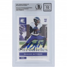 Rashod Bateman Baltimore Ravens Autographed 2021 Panini Chronicles #8 Beckett Fanatics Witnessed Authenticated 10 Rookie Card