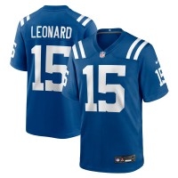 Indianapolis Colts Riley Leonard Nike Royal Team Game Jersey
