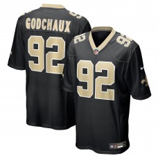 Игровая джерси New Orleans Saints Davon Godchaux Nike Black Team Game