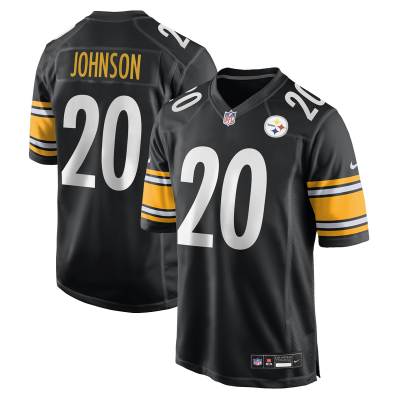Джерси Pittsburgh Steelers Kaleb Johnson Nike Black Team Game