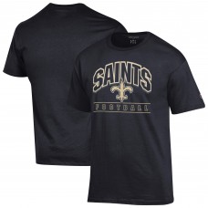 New Orleans Saints Champion Black Football T-Shirt New Orleans Saints Champion Black Football T-Shirt