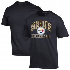 Pittsburgh Steelers Champion Black Football T-Shirt Pittsburgh Steelers Champion Black Football T-Shirt