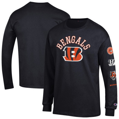 Футболка с длинным рукавом Cincinnati Bengals Champion Black Seal