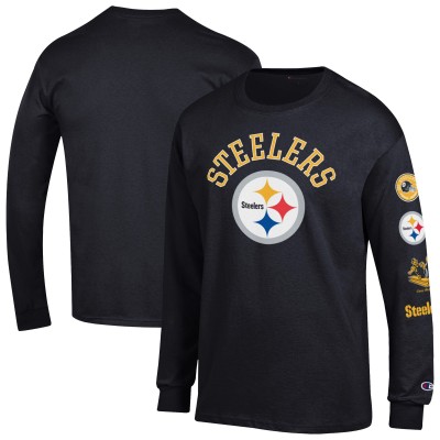 Pittsburgh Steelers Champion Black Seal Long Sleeve T-Shirt