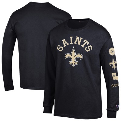 New Orleans Saints Champion Black Seal Long Sleeve T-Shirt