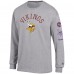 Minnesota Vikings Champion Heather Gray Seal Long Sleeve T-Shirt