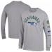 Seattle Seahawks Champion Heather Gray Seal Long Sleeve T-Shirt