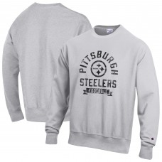 Pittsburgh Steelers Champion Heather Gray Reverse Weave Fleece Pullover Sweatshirt Pittsburgh Steelers Champion Heather Gray Reverse Weave Fleece Pullover Sweatshirt